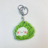 CUTE CABBAGE SLIDE MIRROR KEYCHAIN ACRYLIC GIFT_CWMM6371