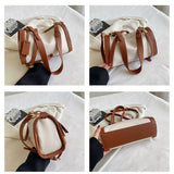 Women Contrast Armpit Shoulder Bag_Cwab1587