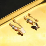 NEW SILVER NEEDLE BUTTERFLY TEMPERAMENT EARRINGS_CWAJE3798