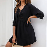 SUMMER V NECK HOLIDAY LOOSE SWIMSUIT COVER UP_CWMW0648