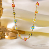 Ethnic-Style Flower Colorful Small Daisy Bracelet