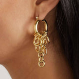 MINIMALIST MULTI HOOP CHAIN EARRINGS STAINLESS_CWAJE4979