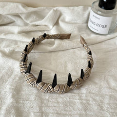 Plaid Wrapped Headband Anti Slip High Top_Cwaha08059