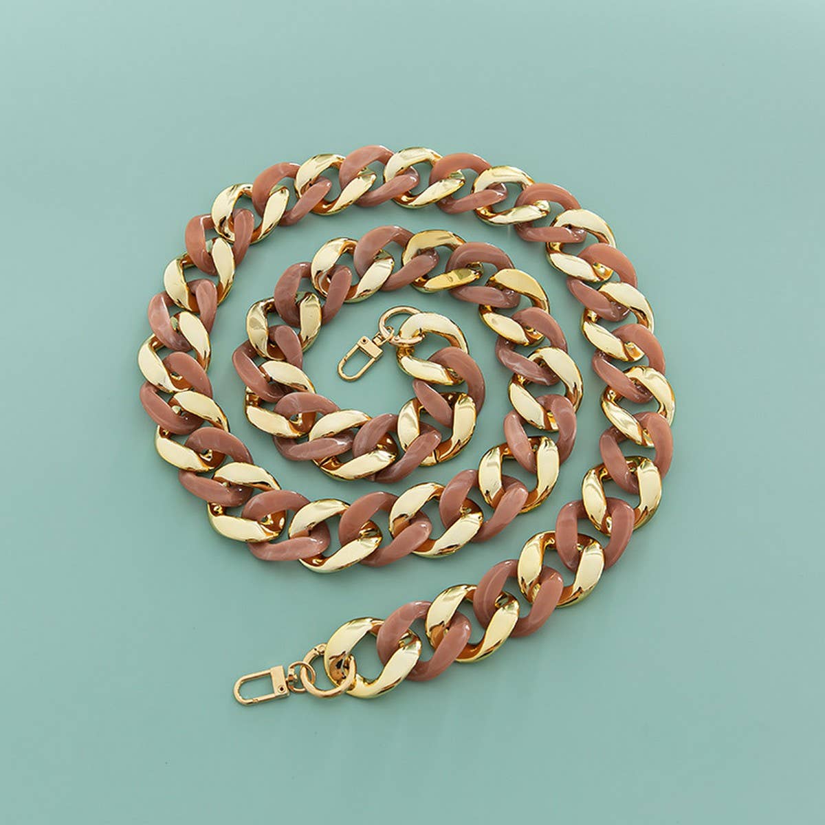 LARGE RESIN ACRYLIC BAG CHAIN WIDE SHOULDER STRAP_CWMM5097