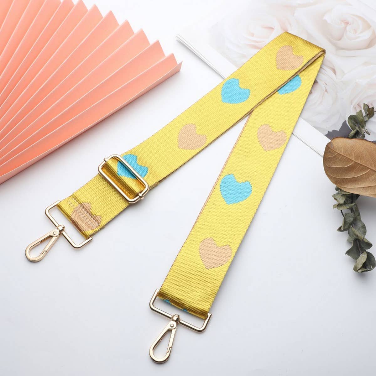 Women Simple Heart-Shaped Adjustable Bag Strap_Cwmm0391