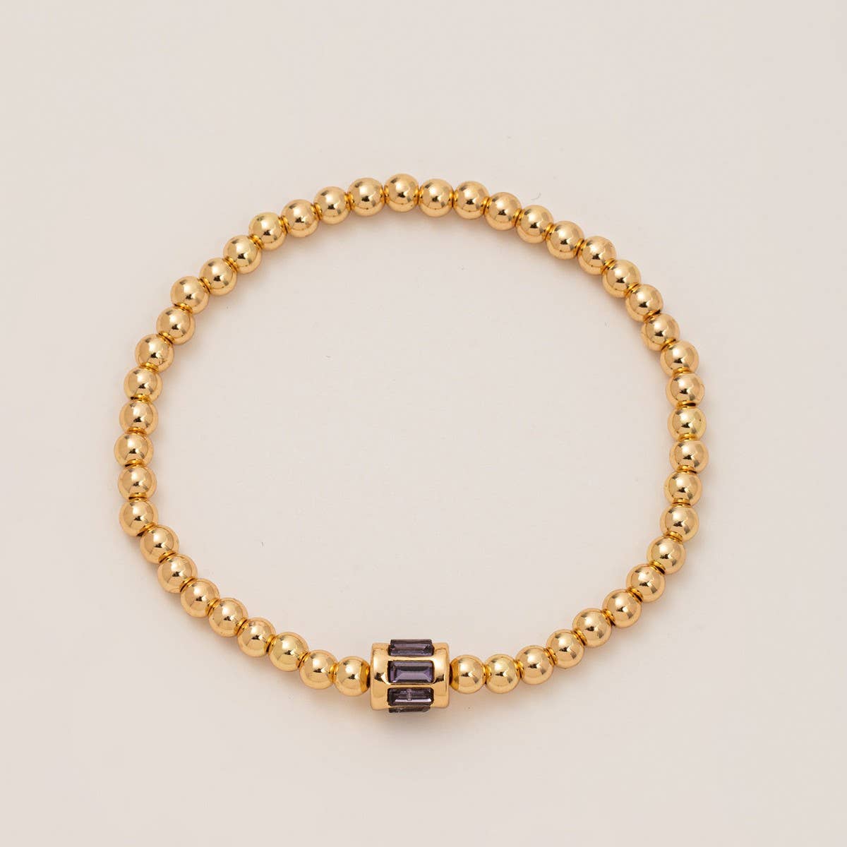 BEAD BIRTHSTONE BRACELET DECEMBER ZIRCON CHARM_CWMM6959