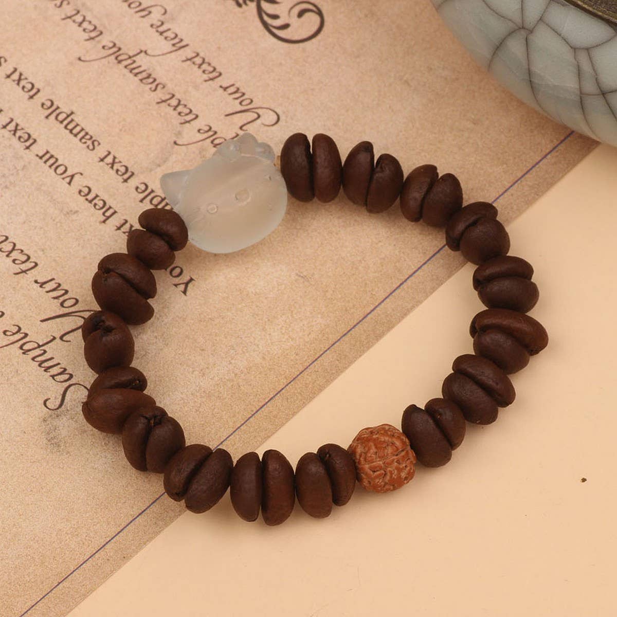 CARTOON CUTE NATURAL WOODEN BEADS BRACELET_CWAJE3976