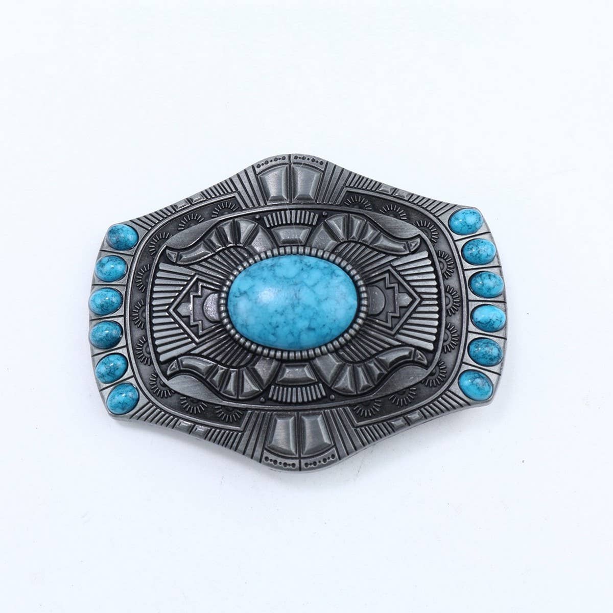 BOHEMIAN TURQUOISE VINTAGE BELT BUCKLE_CWABE0424