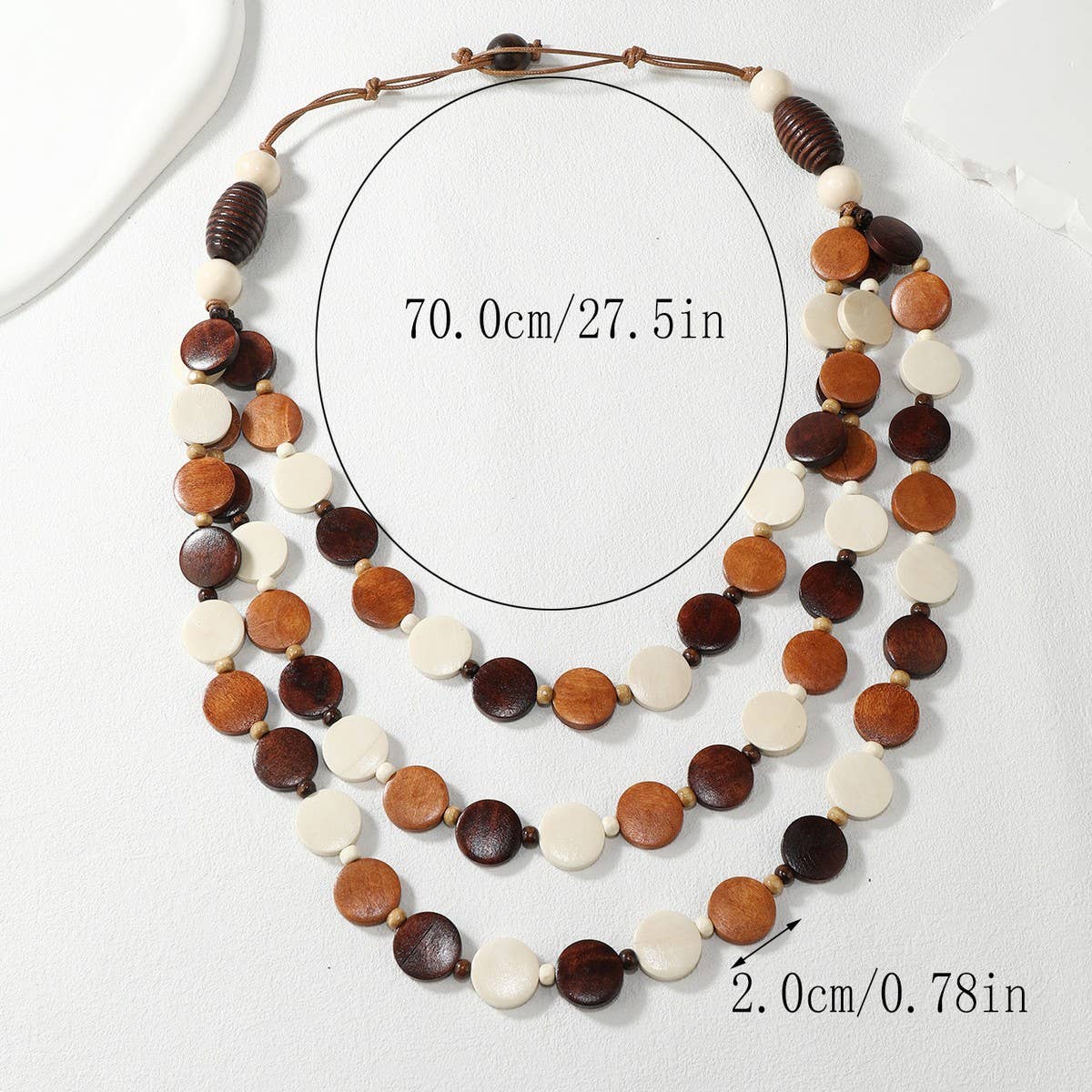 ETHNIC STYLE LONG COCONUT SHELL VINTAGE NECKLACE_CWMM4424