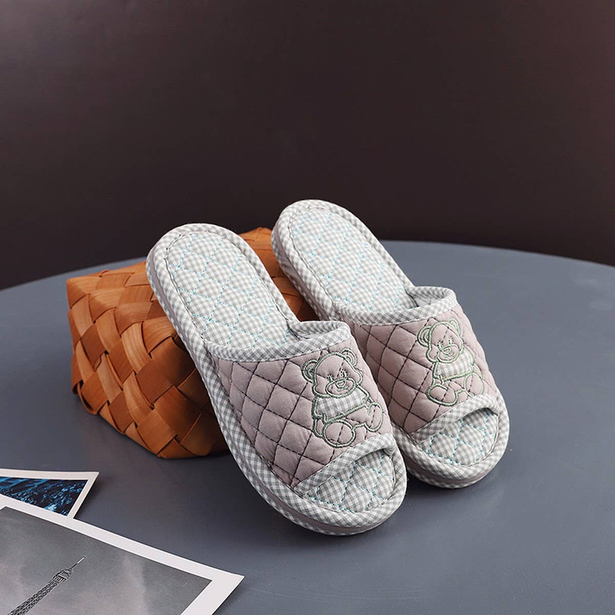 DRESSED BEAR THICK COTTON FLOOR SLIPPERS_CWSHF0210