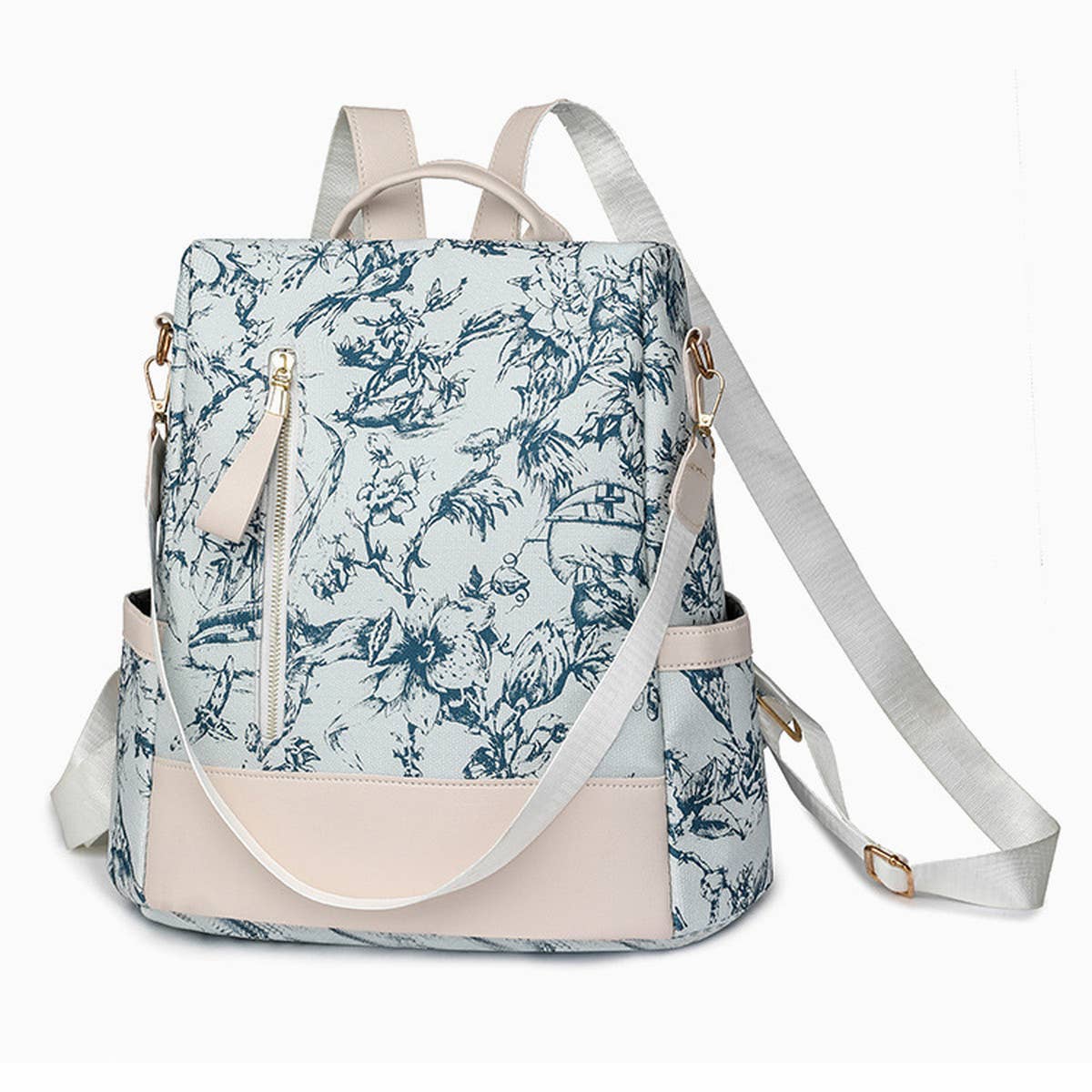 SIMPLE FLORAL LARGE CAPACITY BACKPACK_CWAB2898