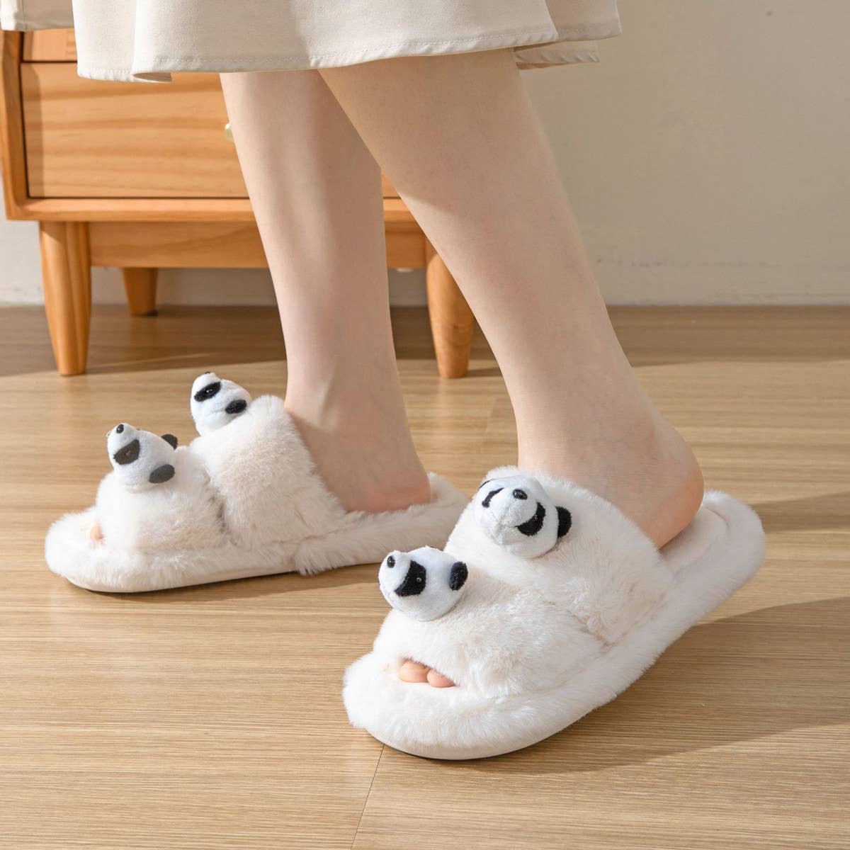 FASHION HOME PANDA COTTON SLIPPERS_CWSHS0842