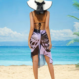 MULTI WAY BUTTERFLY MESH PRINT BEACH CAPE DRESS_CWBLS0492