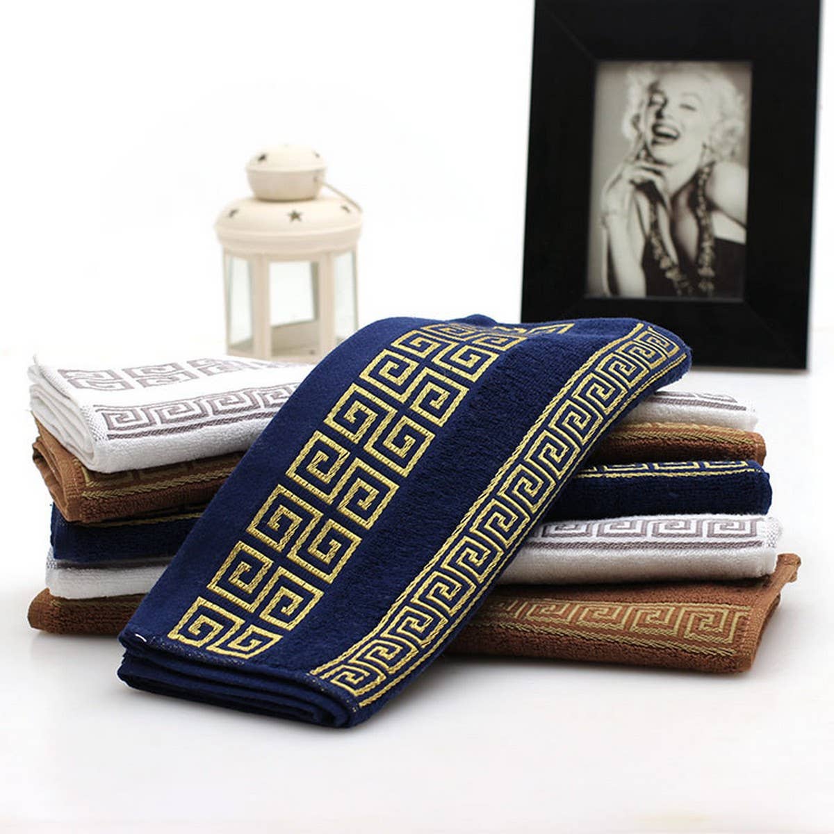 MAZE PATTERN THICK COTTON TOWEL BATH TOWEL_CWASC1637