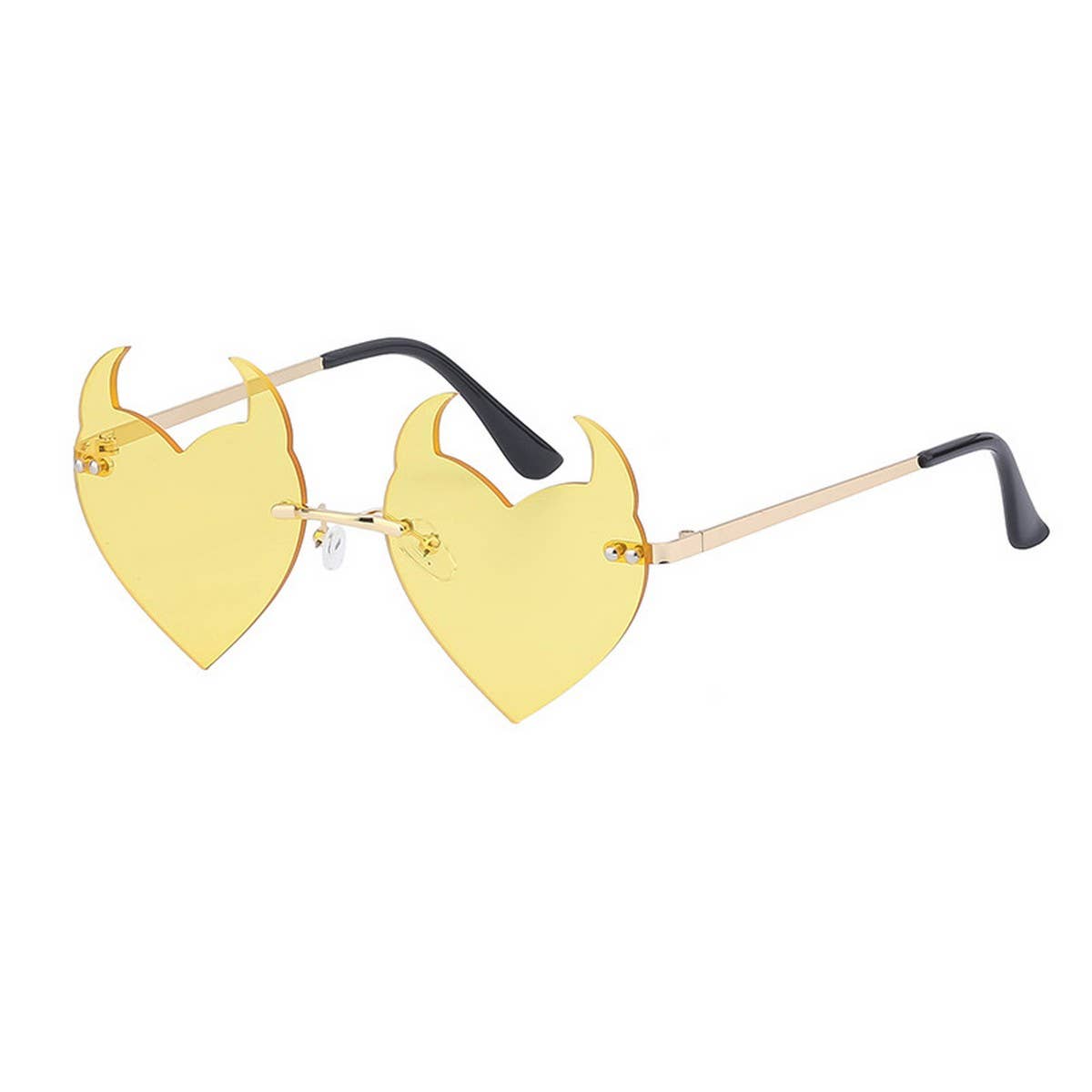 FASHIONABLE PERSONALITY DEVIL HORN LOVE SUNGLASSES_CWASG0666