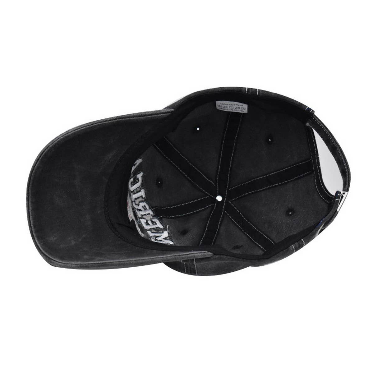 COTTON WASHED FLAG EMBROIDERED BASEBALL CAP CWAH1375