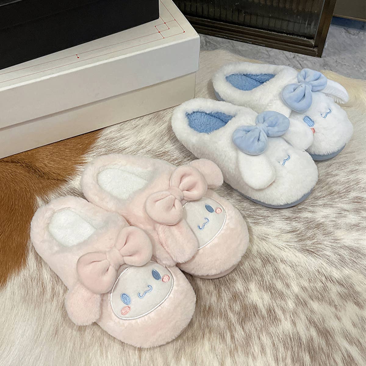 Wear Cartoon Warm Cotton Slippers At Home