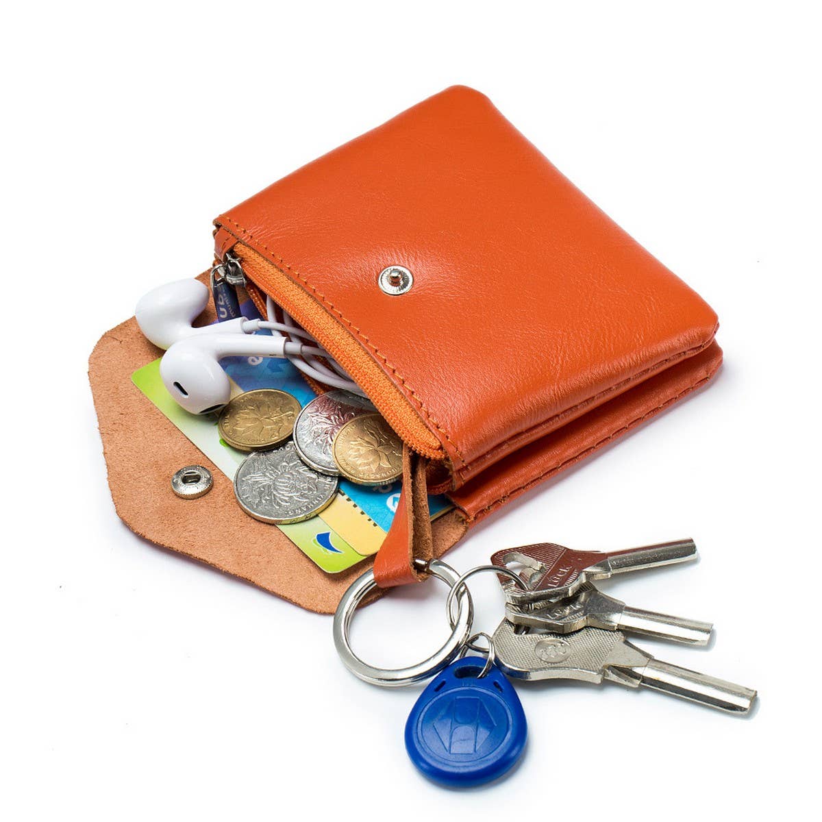 MINI LEATHER RETRO OIL WAX LEATHER WALLET CARD BAG_CWAB3880