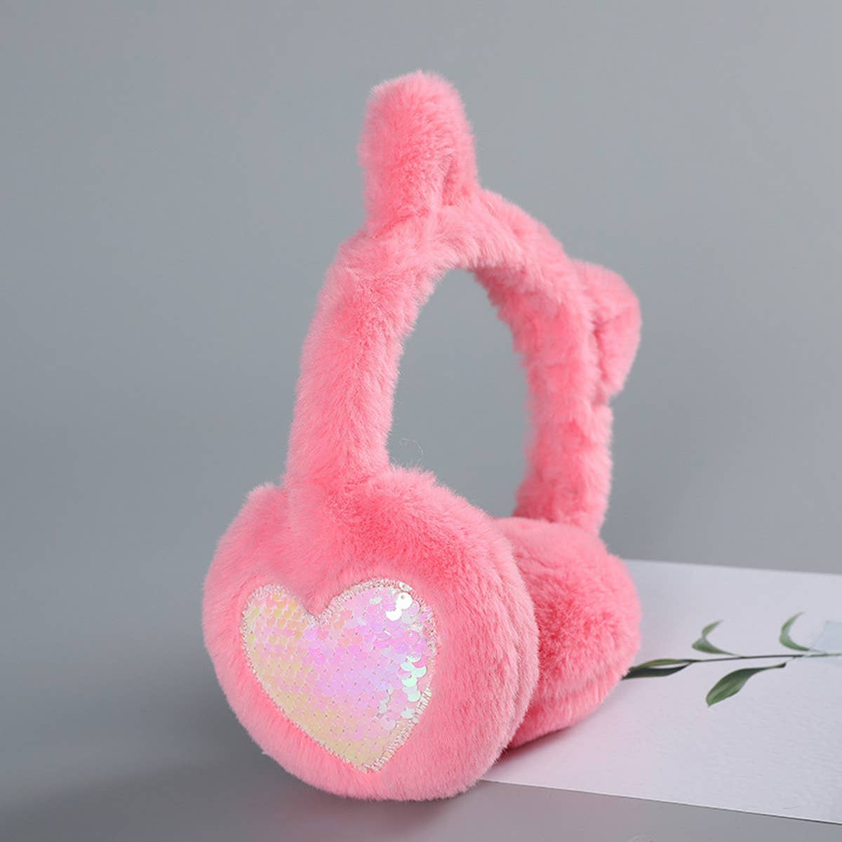 2024 NEW SEQUIN LOVE HEART WARM EARMUFFS_CWMM1416
