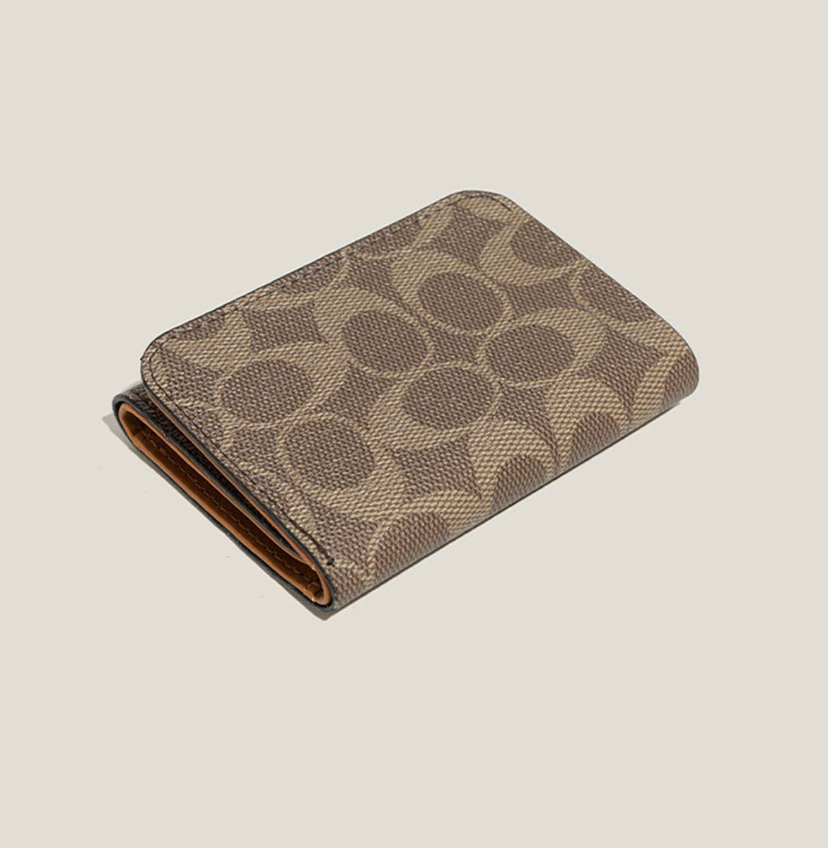 New Vintage Geometric Letter Mini 3-Fold Wallet_Cwab06269