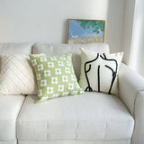 MOROCCAN STYLE EMBROIDERED GRID PILLOW COVER_CWMM7689