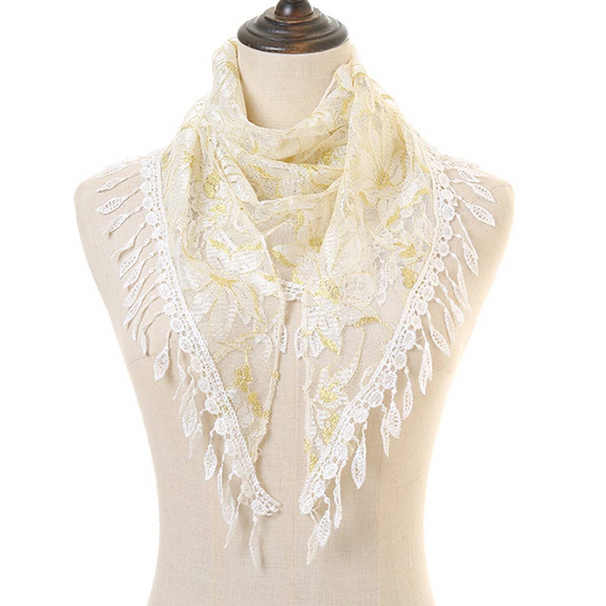 Fashionable Thin Lace Colored Scarf Veil_Cwmm2003
