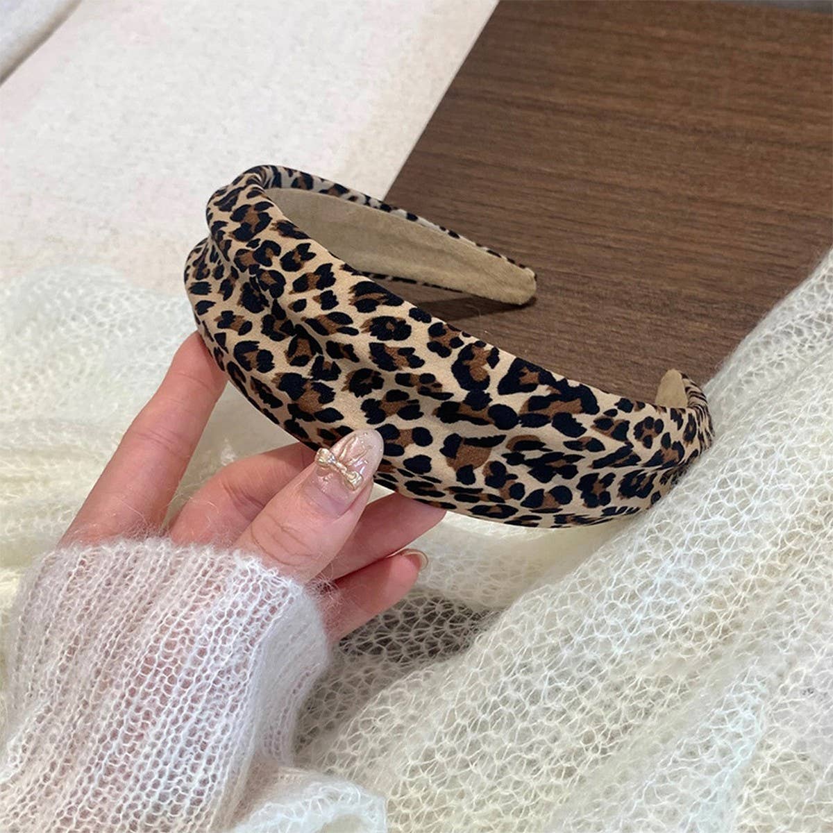 Leopard Wide Headband Retro Daily Hairband_Cwaha08060