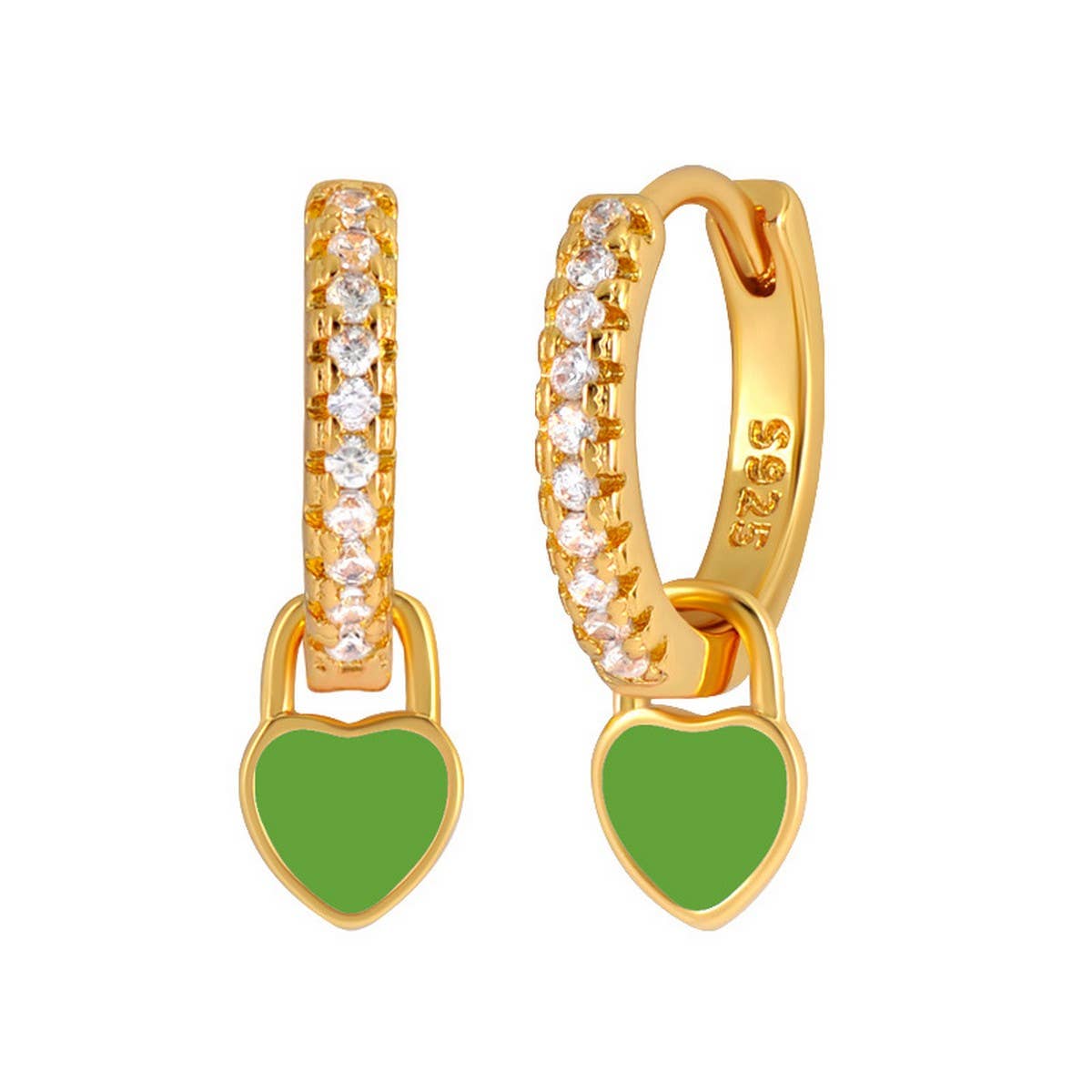 NEW SIMPLE MULTI COLOR LOVE GEOMETRIC EARRINGS_CWAJE1764