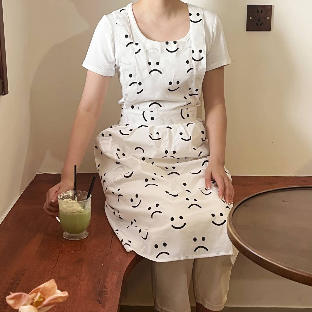SMILEY REFRESHING COTTON WORK CLOTHES APRON_CWMM5844