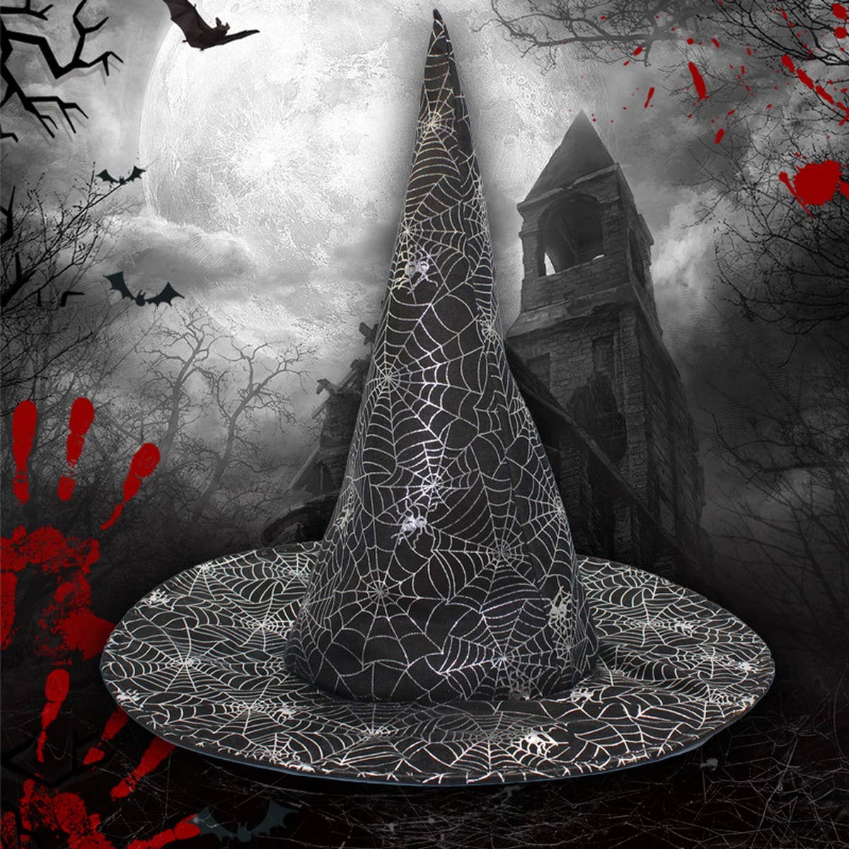 Cwah4037_Halloween Wizard Hat Magician Hat Witch Hat
