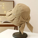 OUTDOOR UV PROTECTION BOW CASUAL BUCKET HAT_CWAB2848