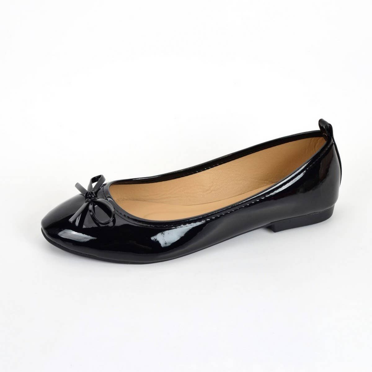 FLAT BOTTOM SOFT LEATHER BOW CASUAL WOMEN SHOES_CWSHF0021