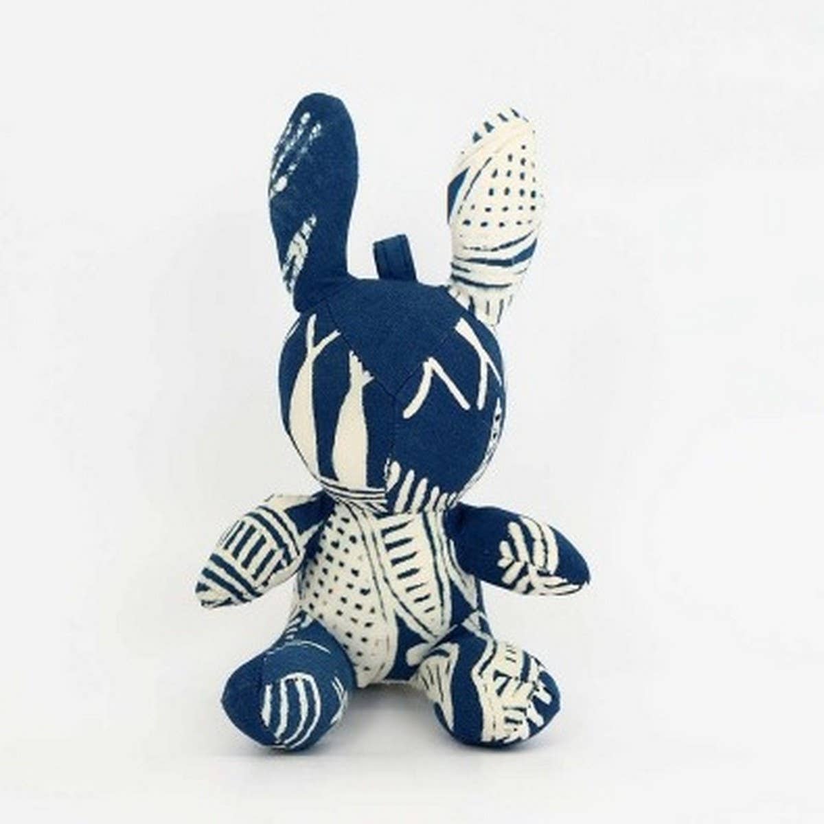 HAND DYED INDIGO BUNNY PLUSH CHARM_CWMM5997