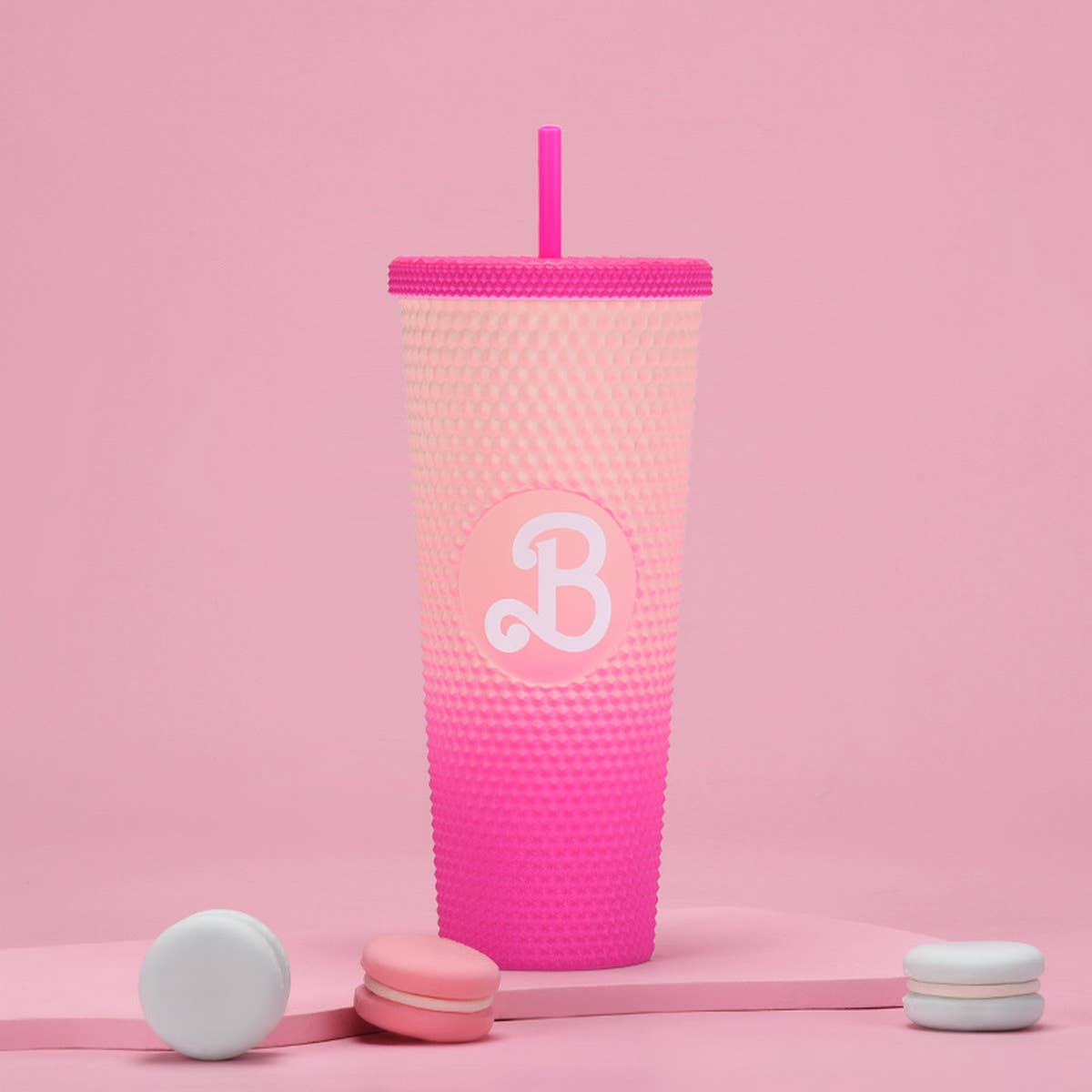 DOUBLE LAYER PORTABLE PLASTIC STRAW DIAMOND CUP_CWMM0978