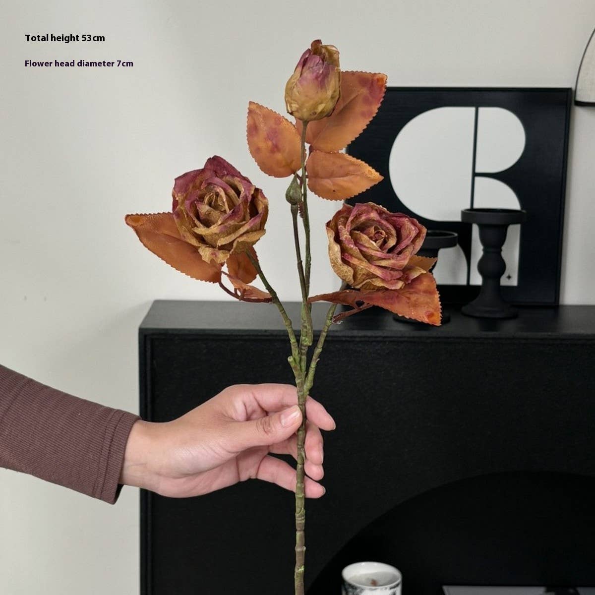 Vintage Autumn Oil Painting Burnt Rose_Cwmm6514