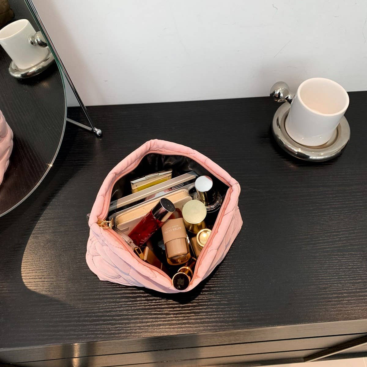 Winter Simple Flower Cotton Cosmetic Bag_Cwab4401