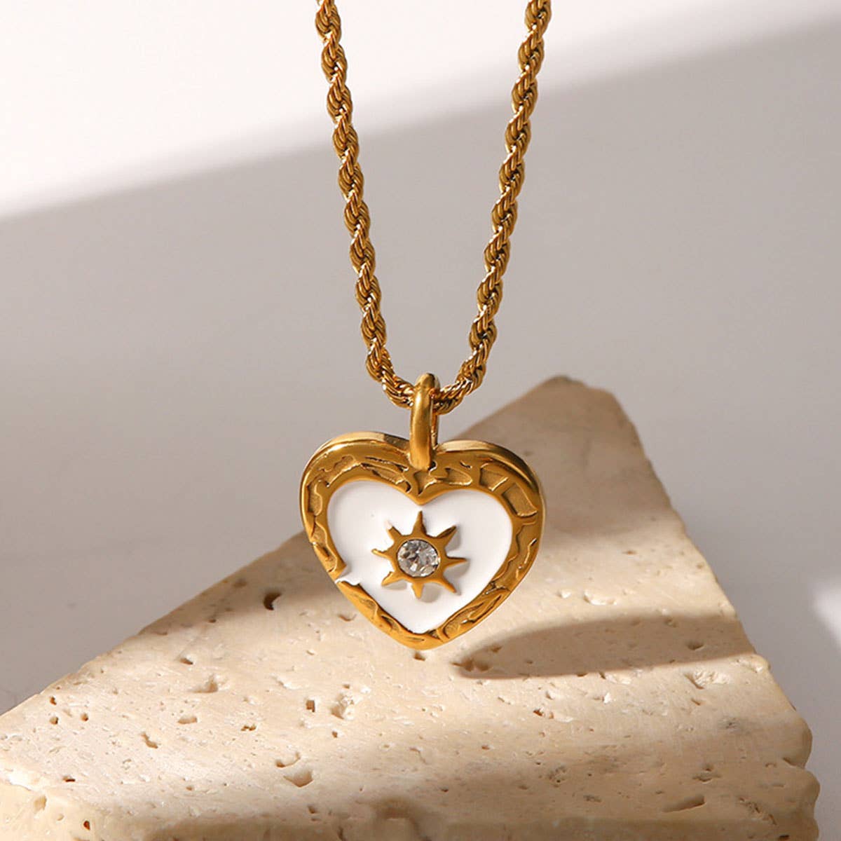 FRENCH FASHION VINTAGE STAINLESS STEEL NECKLACE_CWAJE0614