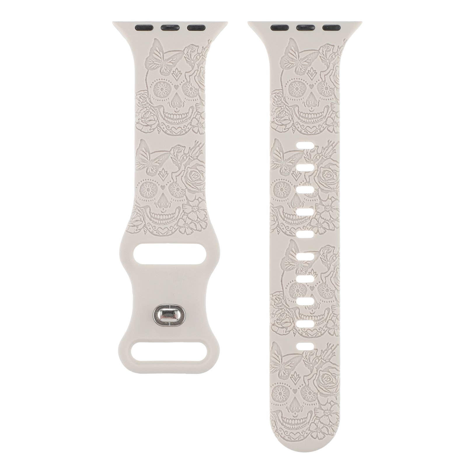 ENGRAVED CHECKERED SILICONE APPLE WATCH9 1 STRAP_CWASC1562