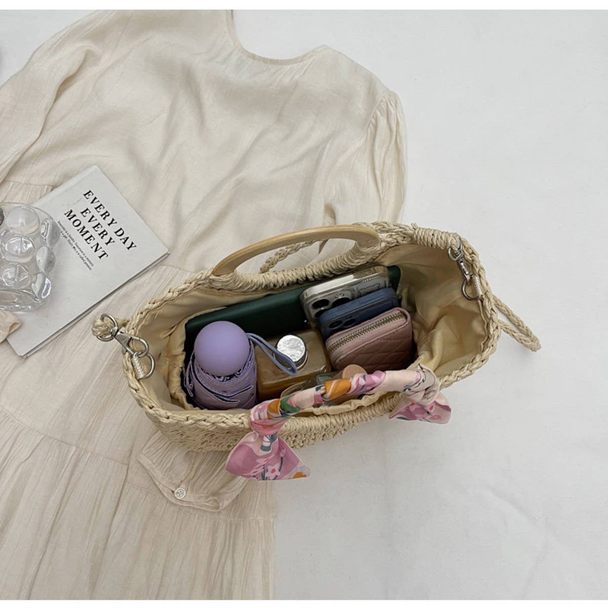 Fresh And Sweet Braided Shoulder Crossbody Bag_Cwab2307