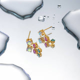 Women 18K Colored Zircon Earrings_Cwaha0908