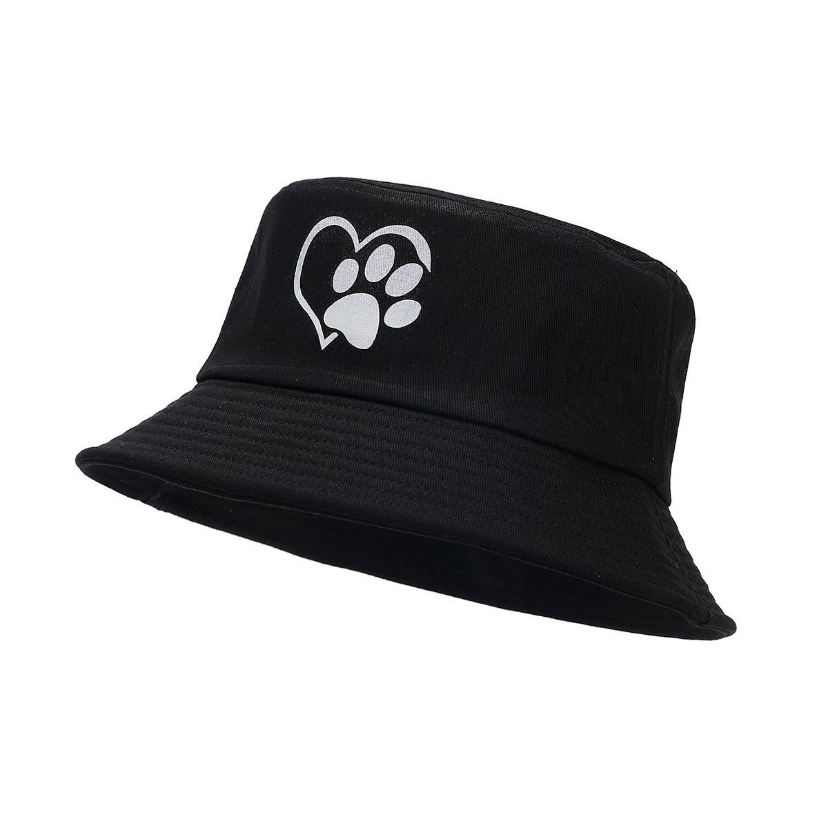 SIMPLE LOVE DOG PAW BUCKET HAT_CWAH1651
