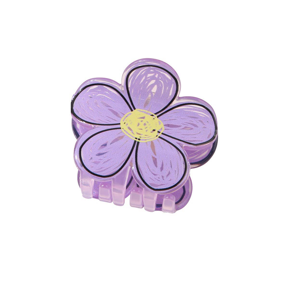 FLOWER GRAFFITI HAIR CLAW CUTE VERSATILE UPDO CLIP_CWMM5002