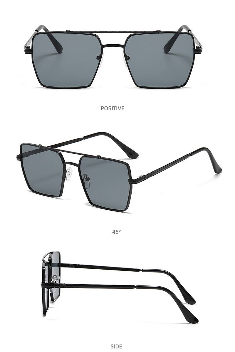 FLAT TOP FRAME SQUARE SUNGLASSES_CWASG0100