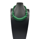 Vintage Single Layer Wooden Bead Necklace_Cwmm4734