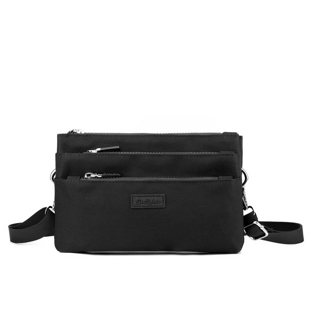 Lightweight Fabric Multi-Layer Shoulder Bag_Cwab3497