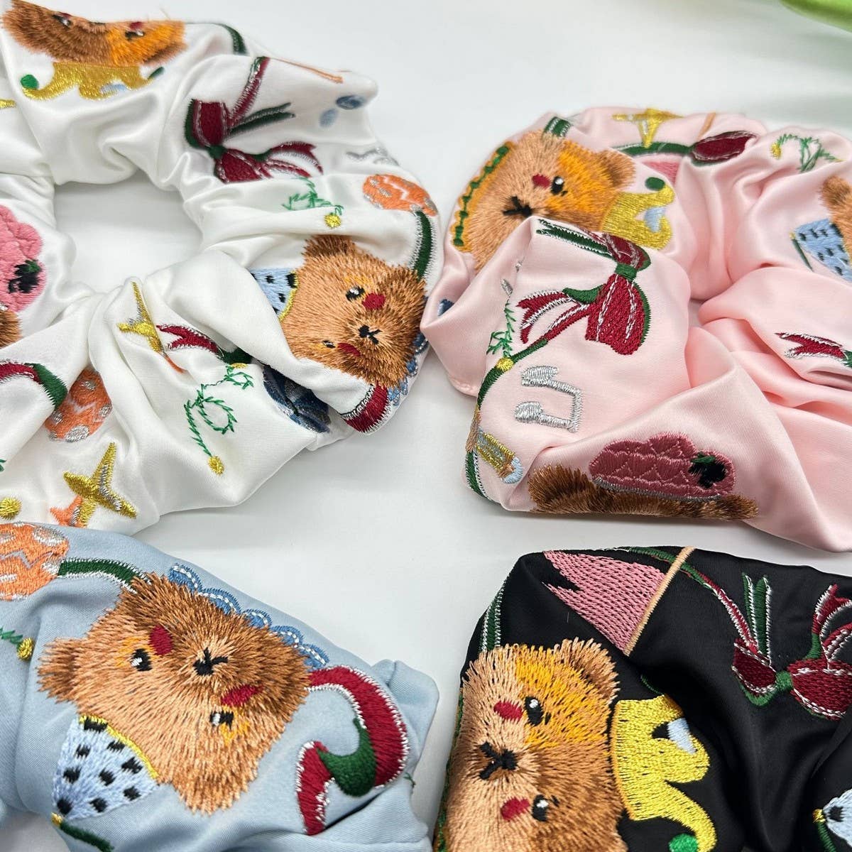 SATIN HEAVY EMBROIDERY HAIR ACCESSORY HEADPIECE_CWAHA3677