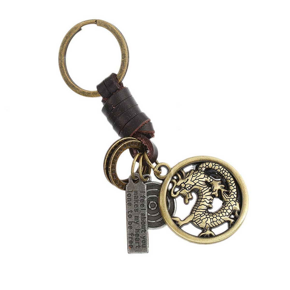 HAND WOVEN VINTAGE LEATHER KEYCHAIN_CWMM4788