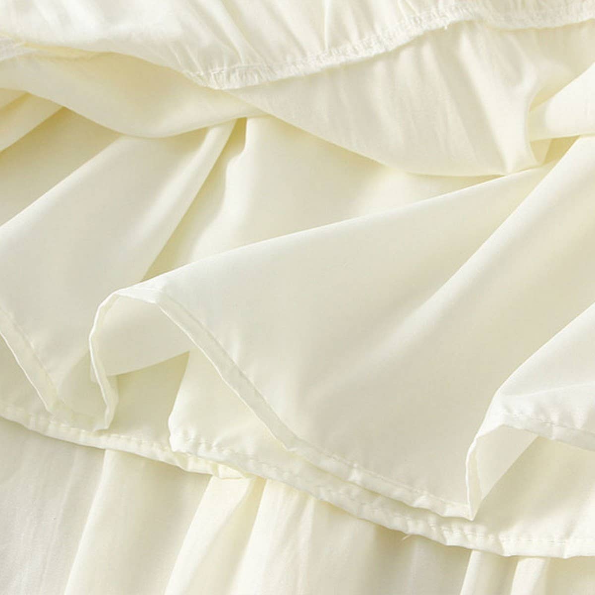 HIGH WAIST LACE TRIM A LINE TIERED MAXI SKIRT_CWBMS0363