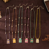 FASHIONABLE AND SIMPLE COLORFUL PENDANT NECKLACE_CWMM3915
