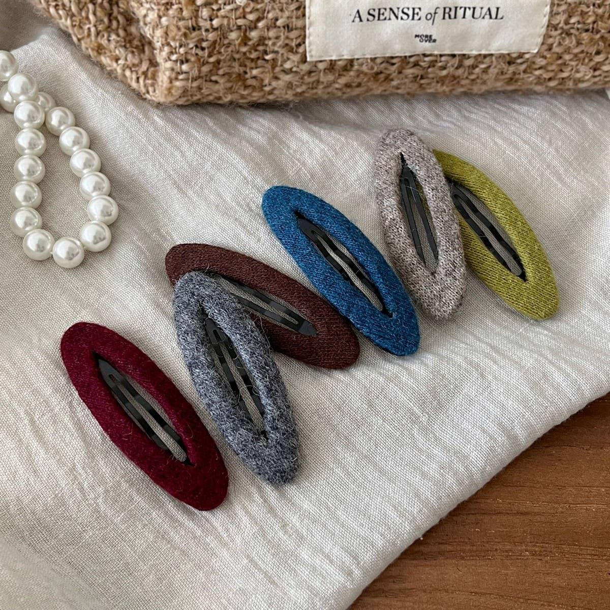 Wool Bb Clip Fall Retro Side Hairpin_Cwaha07854